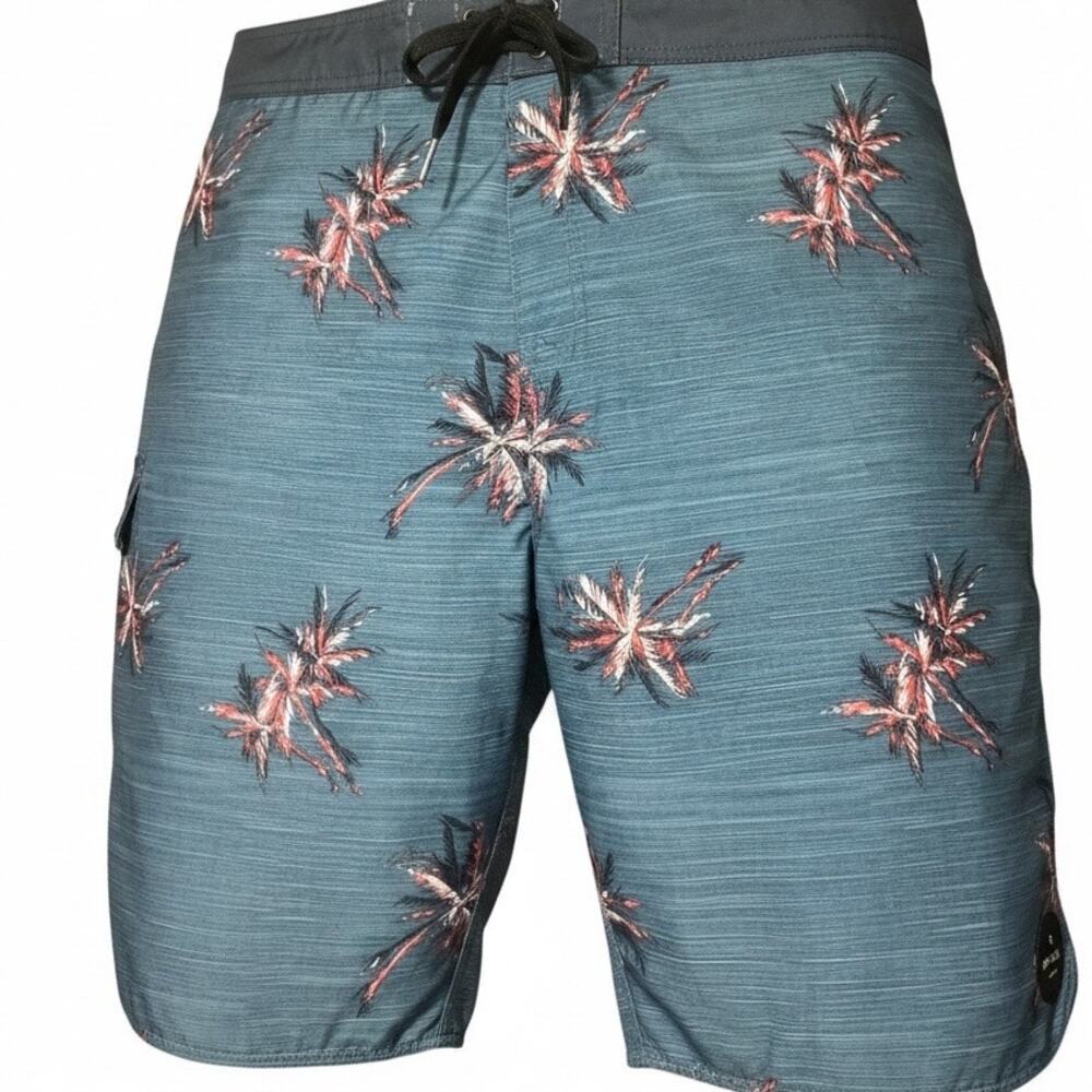 Rip Curl Boardshorts Mens 36 Navy Tropical Floral Swim Surf Beach Skate